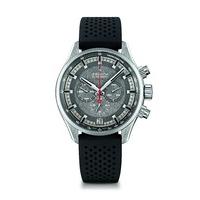 zenith el primero sport auto chronograph mens black leather watch