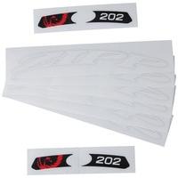 Zipp 202 Decal Set Matte No Border Logo (Complete for One Wheel) - 700C, White