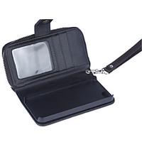 Zipper Wallet Pattern Wrist Strap Genuine Leather Wallet Cases for iPhone 7 7 Plus 6s 6 Plus SE 5s 5