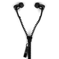 zip earphones black