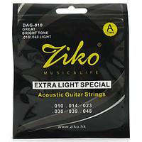 ziko acoustic guitar strings light dag010 brass steel strings for guit ...