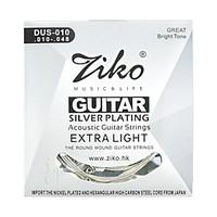 ziko acoustic guitar strings set dus010 silver plating 6 strings for a ...