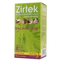 zirtek allergy solution once a day 150ml