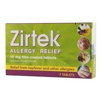 Zirtek Allergy Relief Tablets 7 tablets