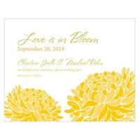 zinnia bloom save the date card