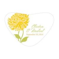 Zinnia Bloom Heart Container Sticker