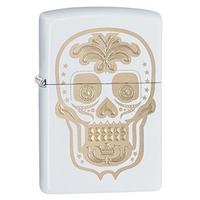 Zippo Sugar Skull White Matte Windproof Lighter