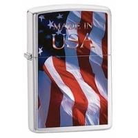 Zippo Made In USA Brushed Chrome Windproof Lighter