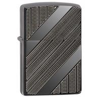 Zippo Tyre Tread Armor High Polish Black Ice