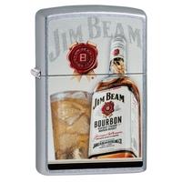 Zippo Jim Beam Glass and Bottle Street Chrome Regular Lighter