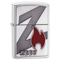 Zippo Z Flame Brushed Chrome Regular Lighter