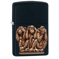 Zippo See no evil Hear no evil Speak no evil Classic Black Matte