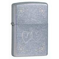 zippo heart to heart street chrome windproof lighter