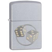 zippo dice classic satin chrome