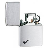 zippo pipe brushed chrome lighter