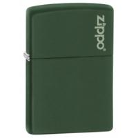 zippo logo green matte lighter