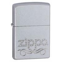 Zippo Scroll Satin Chrome Windproof Lighter