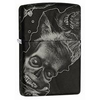 zippo zombie soft touch black windproof lighter