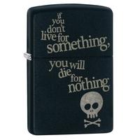 zippo live for something black matte regular lighter