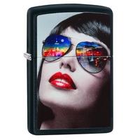 Zippo Reflective Sunglasses Black Matte Regular Lighter