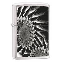 Zippo Metal Abstract Brushed Chrome Regular Lighter