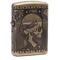 Zippo Armor Skull Antique Brass