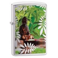 Zippo Buddha Brushed Chrome Regular Lighter