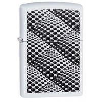 zippo optical illusion classic white matte