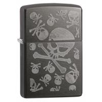 Zippo Iced Skulls Grey Dusk Lighter