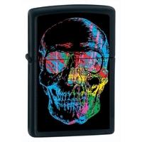 zippo x ray skull black matte windproof lighter