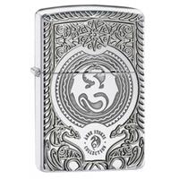 Zippo Fire Breathing Dragon Surprise Brushed Chrome Windproof Lighter