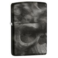 zippo skull soft touch black windproof lighter