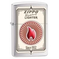 Zippo Trading Cards Brushed Chrome Lighter