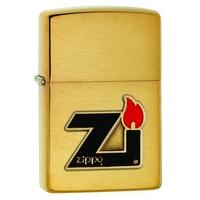 Zippo Windproof Brass Flame Emblem Metallic Lighter