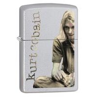 zippo kurt cobain satin chrome regular lighter