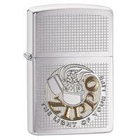 Zippo Unisex Light of Life Windproof Pocket Lighter Brushed Chrome