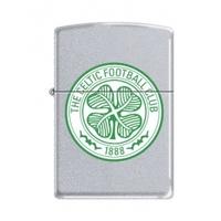 zippo celtic fc official printed crest satin chrome windproof lighter