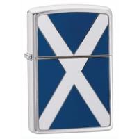 Zippo Scotland Flag Emblem Brushed Chrome Windproof Lighter