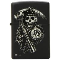 Zippo Sons of Anarchy Reaper Windproof Pocket Lighter Black Matte