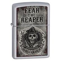 Zippo Sons of Anarchy Fear the Reaper Satin Chrome Windproof Lighter
