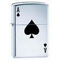 zippo lucky ace high polish chrome windproof lighter