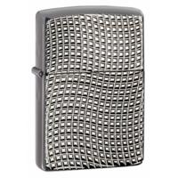 zippo armor cross wave ridge high polish black chrome windproof lighte ...