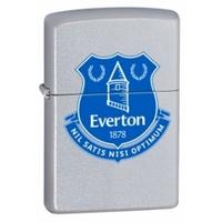 zippo everton fc official printed crest satin chrome windproof lighter