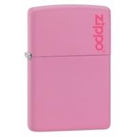 zippo logo pink matte lighter