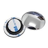 ZIQIAO 1 Pcs Car Rearview Mirror Small Round Mirror Wide-angle Adjustable Visual Convex Surface with Rotating Base