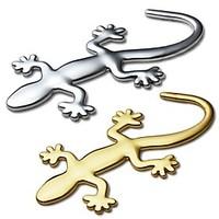 ZIQIAO 3D Pure Metal Gecko Stickers Personality Sticker Car Decoration