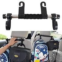 ZIQIAO Universal Auto Seat Back Headrest Luggage Bags Hanger Car Accessories Double Hook Holder