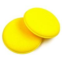 ZIQIAO 2PCS Anti-Scratch Car Circle Cleaning Wax/Polish Yellow Foam Sponges Pad Car Cleaning Tool Car Care