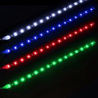 ZIQIAO 2pcs/lot 30cm 15 SMD White Waterproof Lights High Power Car Auto Decor Flexible LED Strips