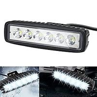 ZIQIAO 2pcs 6 Inch 18W LED Work Light for Indicators Motorcycle Driving Offroad Boat Car Tractor Truck 4x4 SUV ATV 12V